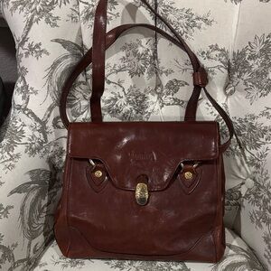 Vintage Valentina Elegant Brown Leather Handbag